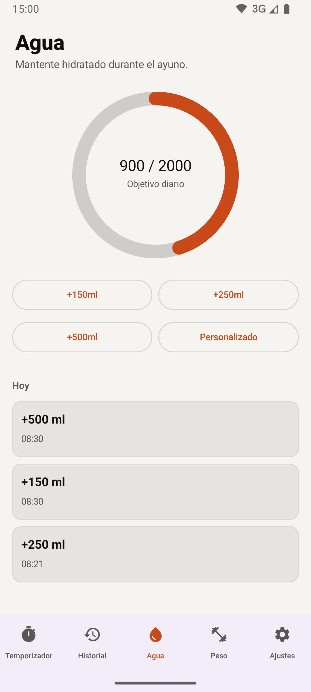 Nullfast — registro de agua